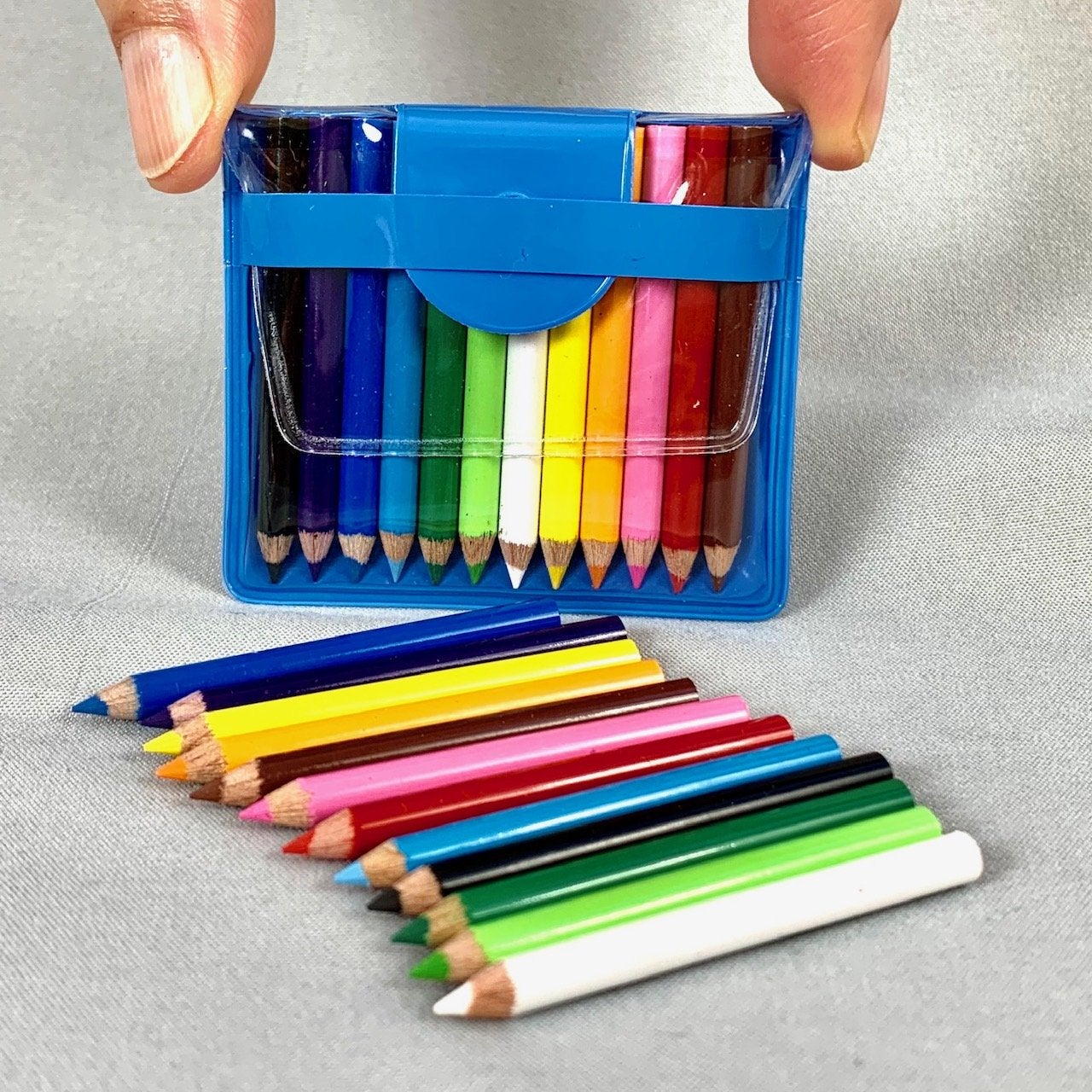 Teeny Tiny Mini Colored Pencil Set in Vinyl Pouch Japan | Bear and