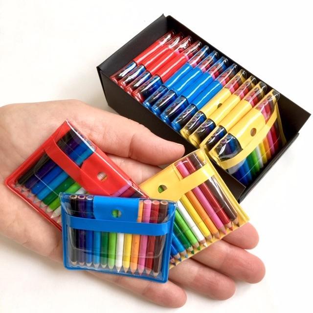 Teeny Tiny Mini Colored Pencil Set in Vinyl Pouch Japan | Bear and