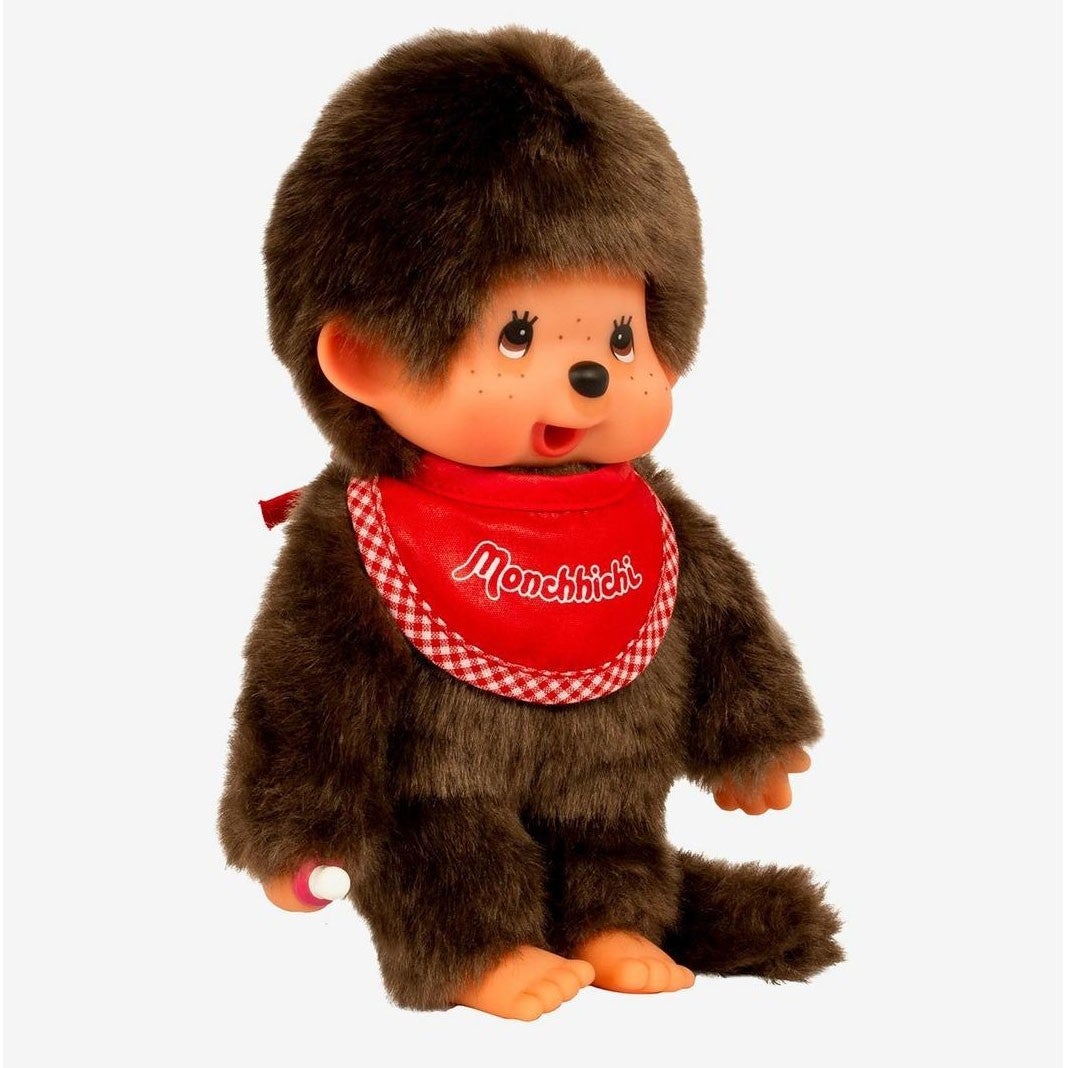 Monchhichi 8” Classic Boy Red Bib - Japan | Bear and Bird Boutique
