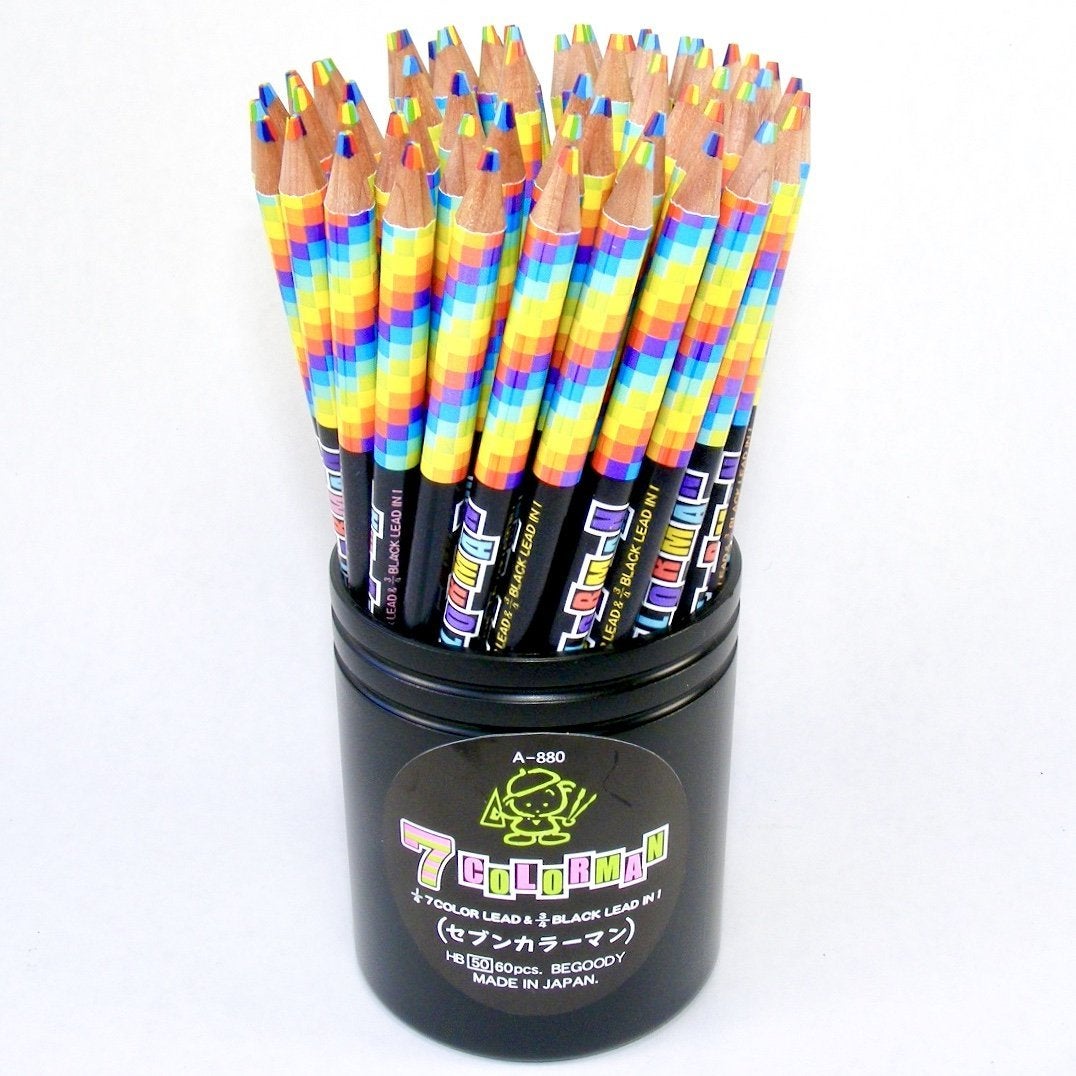 7 Colorman Pencil! 7-In-1 Colors + HB Pencils In One