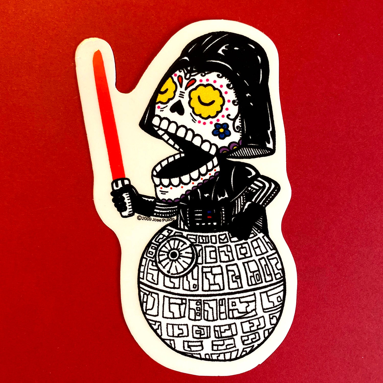 Darth Vader Deathstar Sticker - José Pulido 